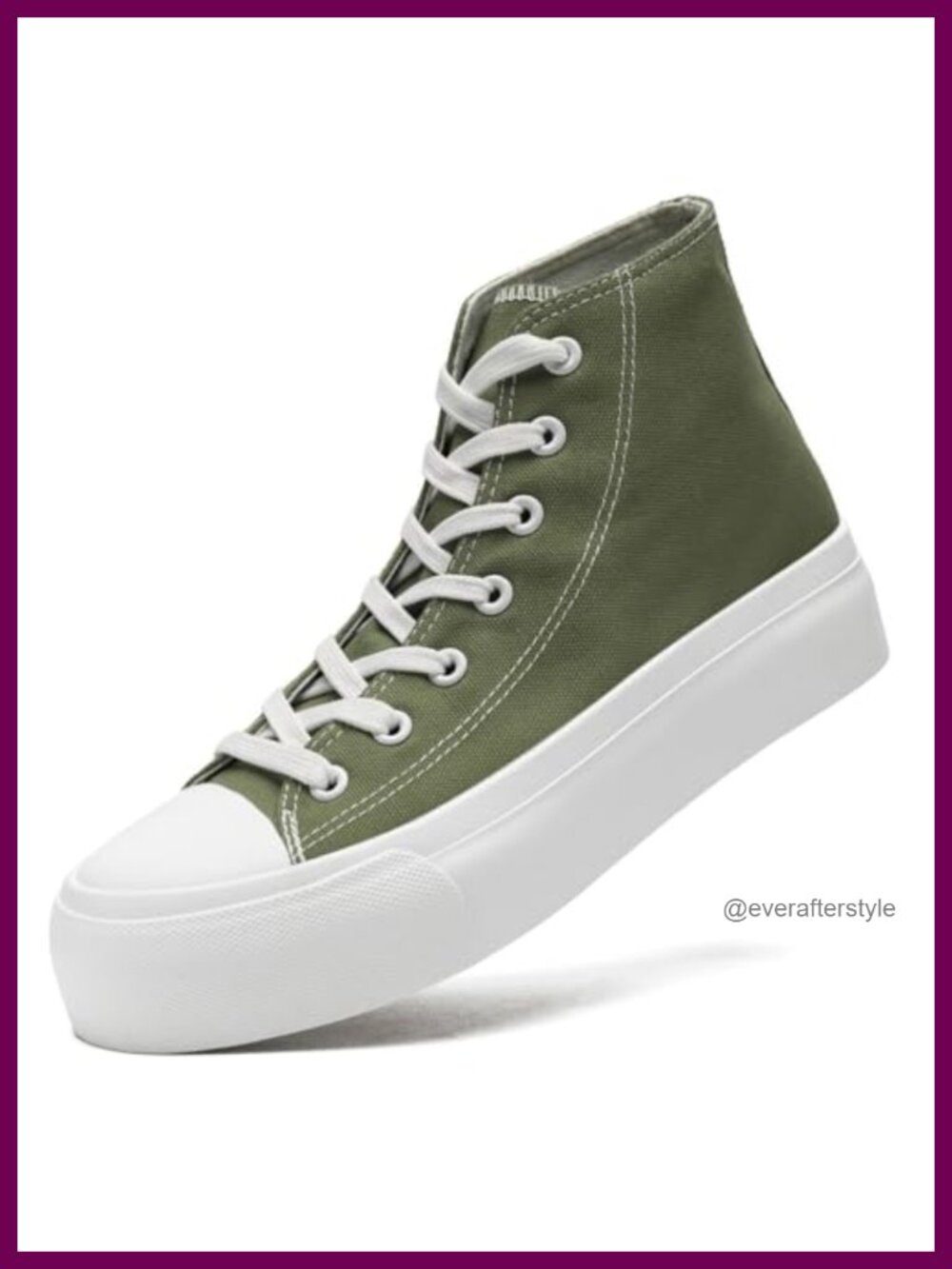 High Top Canvas Platform Sneakers Women Lace-Up Comfortable Fashion Shoes